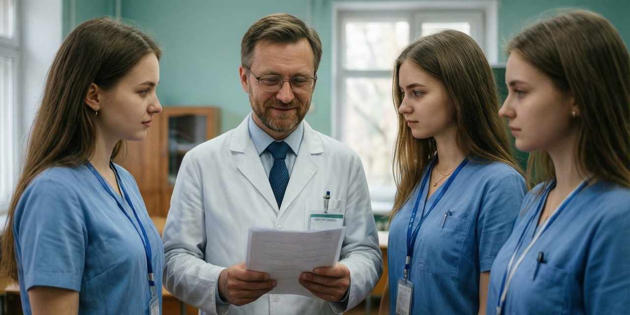 Студенты в ординатуре, послевузовское образование.