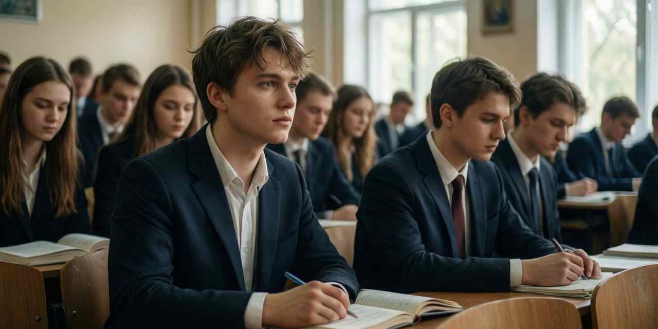 Студенты-заочники в аудитории вуза на семинаре во время сессии